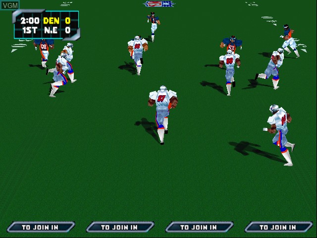 In-game screen of the game NFL Blitz 2000 on Nintendo 64
