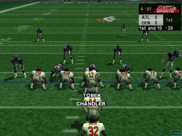 In-game screen of the game NFL Quarterback Club 2000 on Nintendo 64