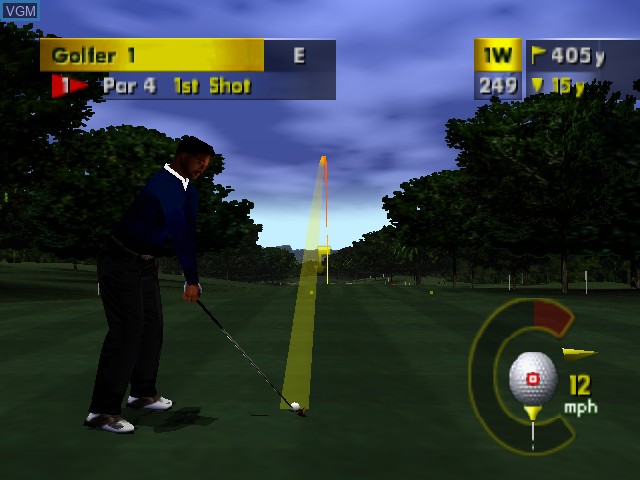 In-game screen of the game PGA European Tour on Nintendo 64