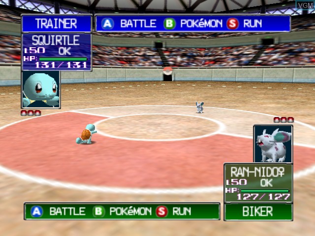 In-game screen of the game Pokemon Stadium on Nintendo 64