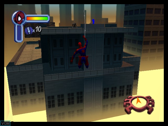 In-game screen of the game Spider-Man on Nintendo 64