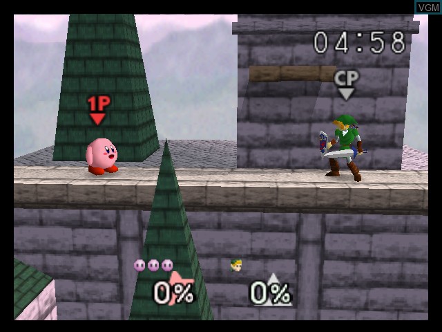 In-game screen of the game Super Smash Bros. on Nintendo 64