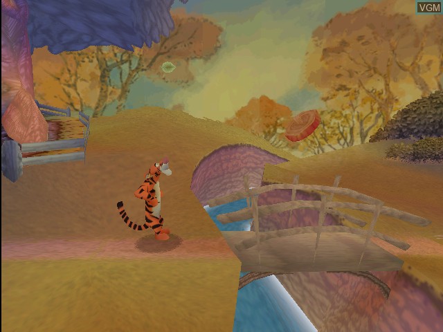 In-game screen of the game Tigger's Honey Hunt on Nintendo 64