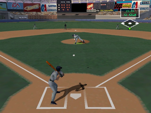 In-game screen of the game Triple Play 2000 on Nintendo 64
