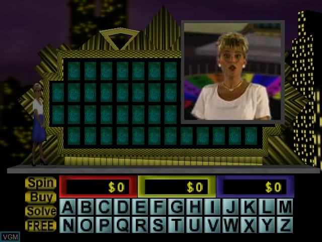 In-game screen of the game Wheel of Fortune on Nintendo 64