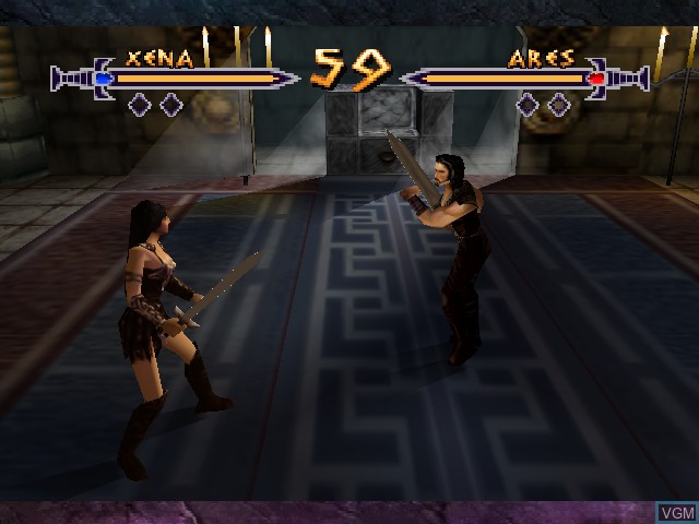 In-game screen of the game Xena - Warrior Princess on Nintendo 64