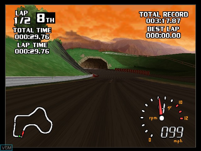 In-game screen of the game World Driver Championship on Nintendo 64