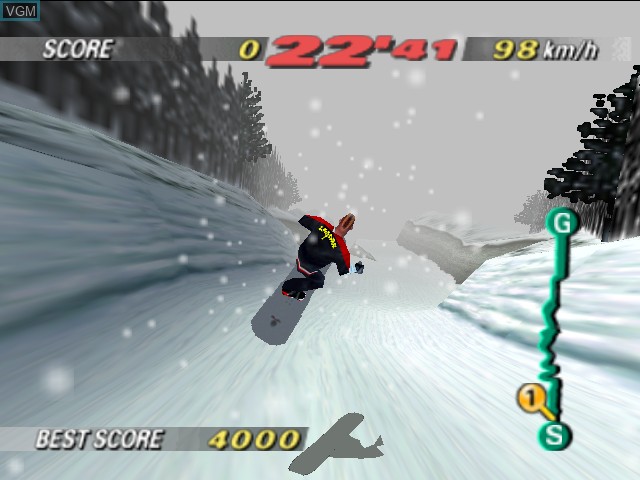 In-game screen of the game 1080° Snowboarding on Nintendo 64