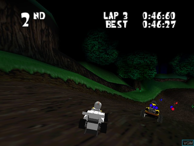 In-game screen of the game LEGO Racers on Nintendo 64