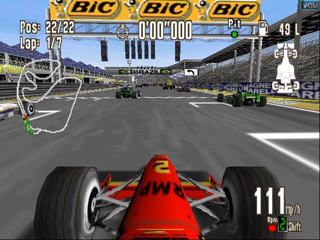 In-game screen of the game Monaco Grand Prix on Nintendo 64