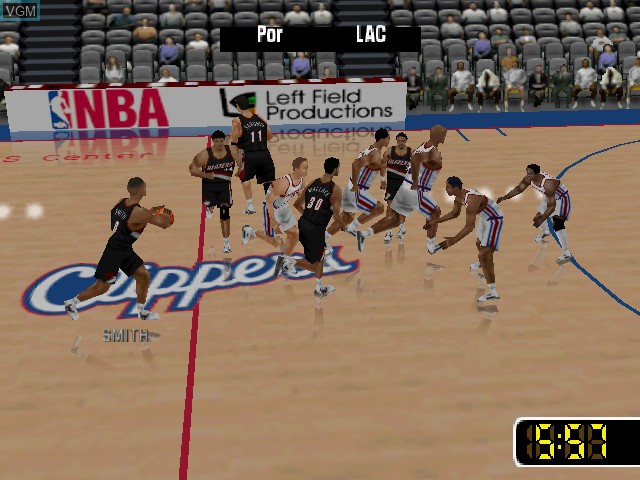 In-game screen of the game NBA Courtside 2 Featuring Kobe Bryant on Nintendo 64