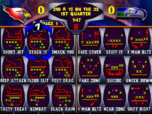 In-game screen of the game NFL Blitz Special Edition on Nintendo 64