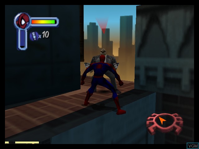 In-game screen of the game Spider-Man on Nintendo 64