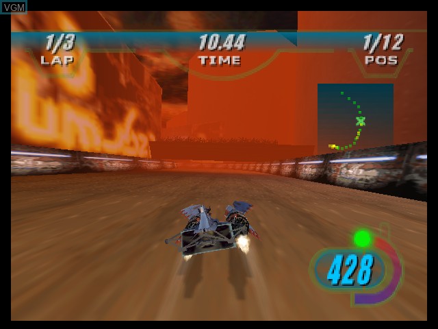 In-game screen of the game Star Wars Episode I - Racer on Nintendo 64