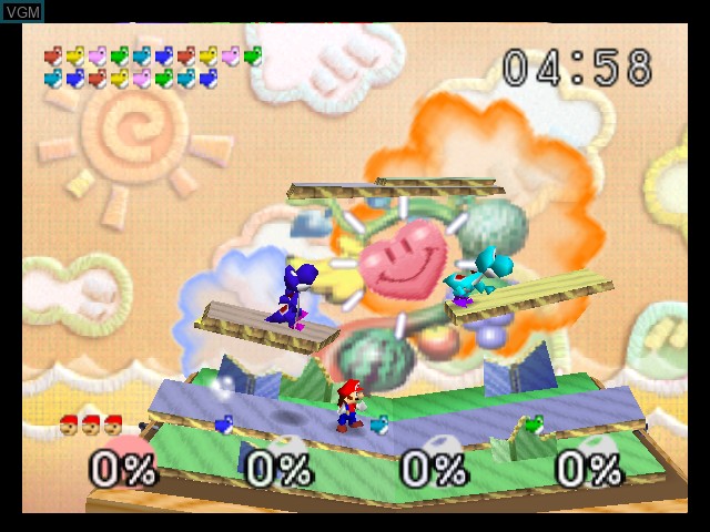 In-game screen of the game Super Smash Bros. on Nintendo 64