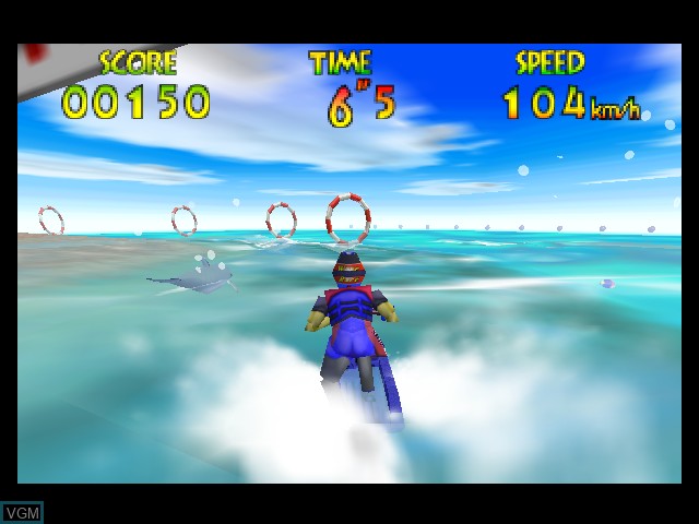 In-game screen of the game Wave Race 64 on Nintendo 64