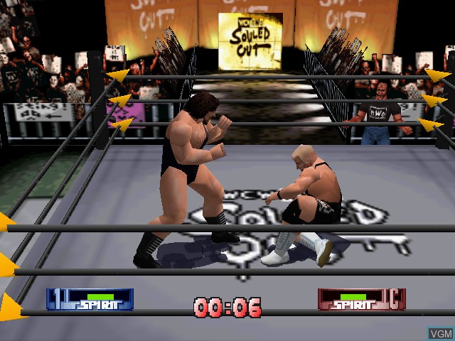 In-game screen of the game WCW/nWo Revenge on Nintendo 64