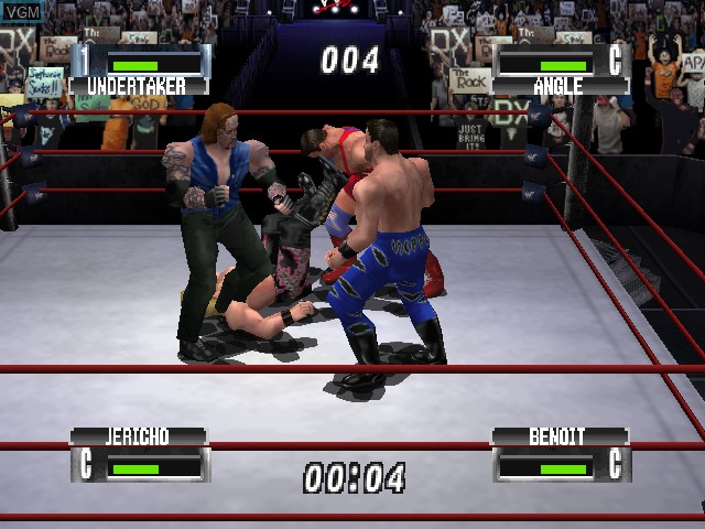In-game screen of the game WWF No Mercy on Nintendo 64