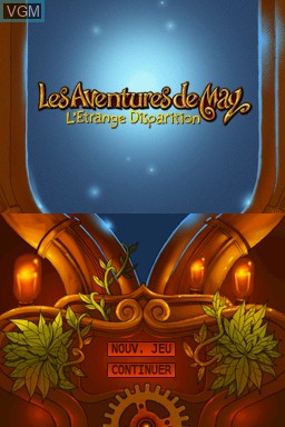 Title screen of the game Aventures de May, Les - L'Etrange Disparition on Nintendo DS