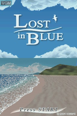 Title screen of the game Lost in Blue on Nintendo DS