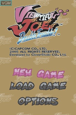 Title screen of the game Viewtiful Joe - Double Trouble! on Nintendo DS