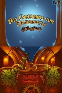 Title screen of the game Geheimnis von Dragonville, Das - May's Mystery on Nintendo DS