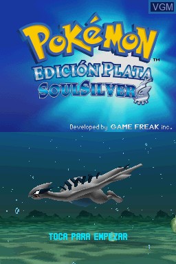 Title screen of the game Pokemon - Edicion Plata SoulSilver on Nintendo DS