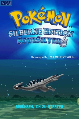 Title screen of the game Pokemon - Silberne Edition SoulSilver on Nintendo DS