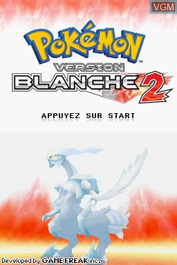 Title screen of the game Pokemon - Version Blanche 2 on Nintendo DS