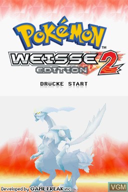 Title screen of the game Pokemon - Weisse Edition 2 on Nintendo DS