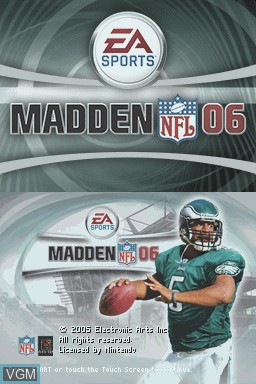 Title screen of the game Madden NFL 06 on Nintendo DS
