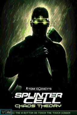 Title screen of the game Tom Clancy's Splinter Cell - Chaos Theory on Nintendo DS