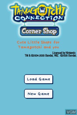 Title screen of the game Tamagotchi Connection - Corner Shop on Nintendo DS