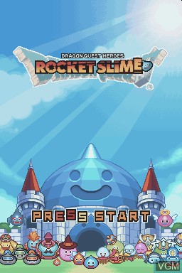 Title screen of the game Dragon Quest Heroes - Rocket Slime on Nintendo DS