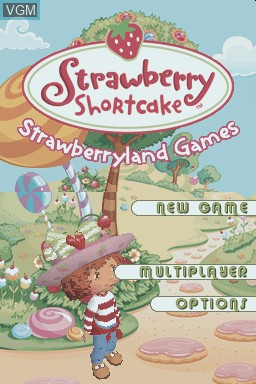 Title screen of the game Strawberry Shortcake - Strawberryland Games on Nintendo DS