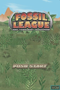 Title screen of the game Fossil League - Dino Tournament Championship on Nintendo DS