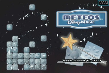 Title screen of the game Meteos - Disney Magic on Nintendo DS