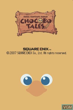 Title screen of the game Final Fantasy Fables - Chocobo Tales on Nintendo DS