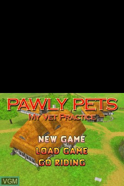 Title screen of the game Pawly Pets - My Vet Practice on Nintendo DS