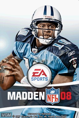 Title screen of the game Madden NFL 08 on Nintendo DS