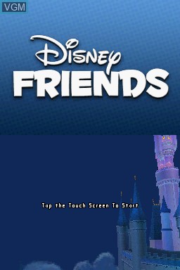 Title screen of the game Disney Friends on Nintendo DS