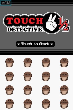 Title screen of the game Touch Detective 2 1/2 on Nintendo DS