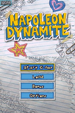 Title screen of the game Napoleon Dynamite - The Game on Nintendo DS
