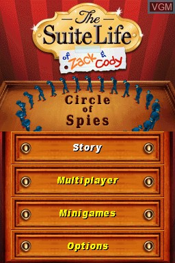Title screen of the game Suite Life of Zack & Cody, The - Circle of Spies on Nintendo DS