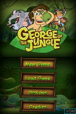 Title screen of the game George of the Jungle on Nintendo DS