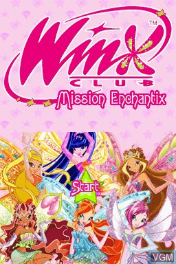 Title screen of the game Winx Club - Mission Enchantix on Nintendo DS