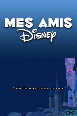 Title screen of the game Mes Amis Disney on Nintendo DS