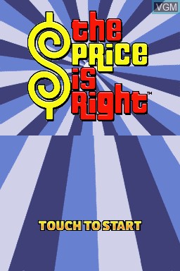 Title screen of the game Price is Right, The on Nintendo DS