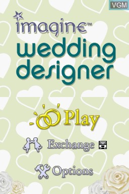 Title screen of the game Imagine - Wedding Designer on Nintendo DS