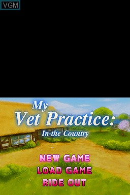 Title screen of the game My Vet Practice - In the Country on Nintendo DS